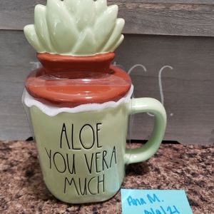 Rae Dunn ALOE YOU VERY MUCH Topper Mug